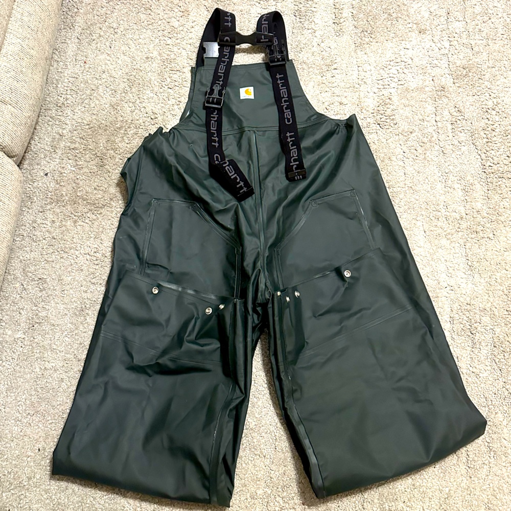 Green Carhartt overall